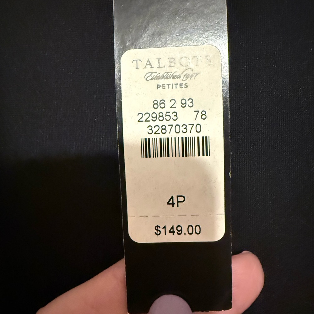 Brand New Talbots Black Ponte Sheath Dress - Size 4P - Picture 9 of 10